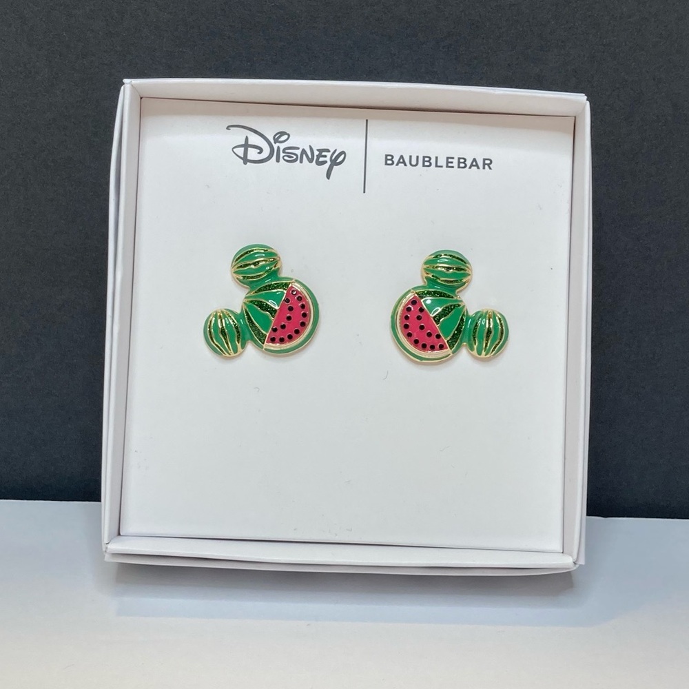 BaubleBar Disney Mickey Head Watermelon Earring Set
